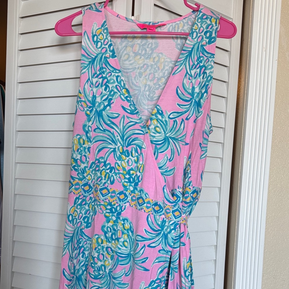 Lilly Pulitzer Pink and Blue wrap around One Piece dress!👗